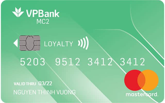 Thẻ Mastercard MC2 - mở thẻ tín dụng VPBank online